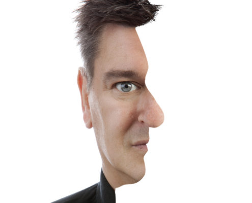 magiker hans lindström porträtt optisk illusion